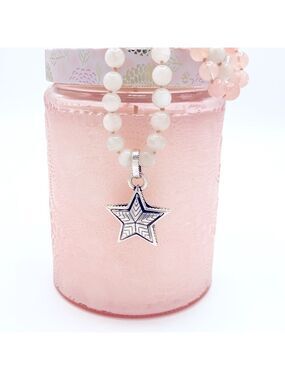 New 36in moonstone necklace with 925 star pendant